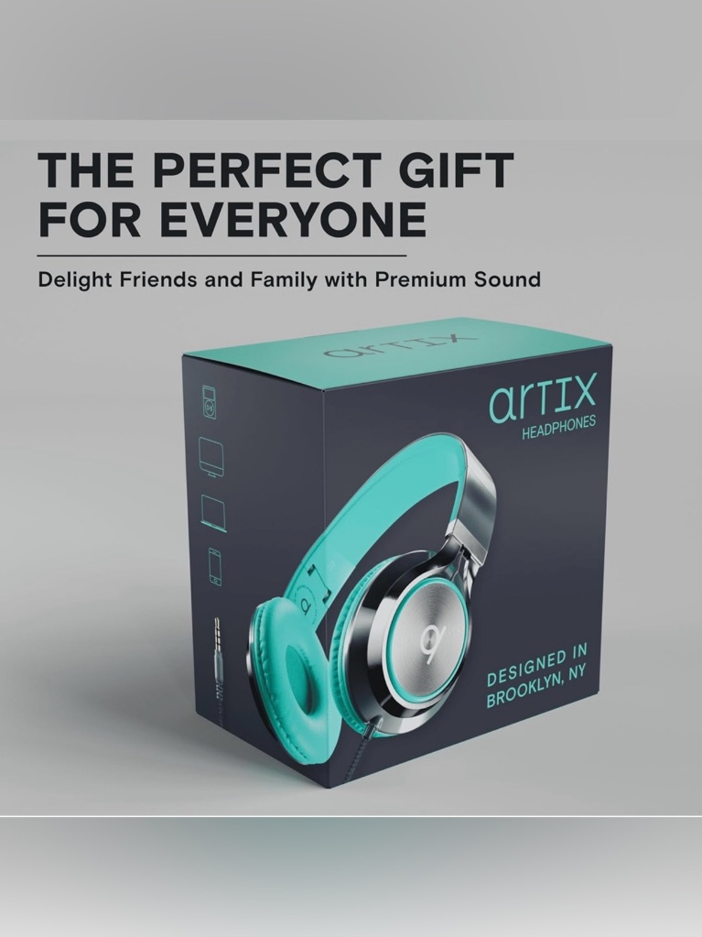 ARTIX CL750 Wired Headphones with Mic — Noise Isolating On-Ear Headphones
